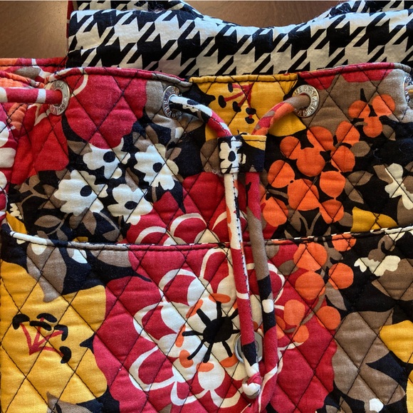 Vera Bradley Red and Yellow Floral Tote Bag - Picture 7 of 10